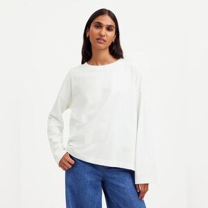 Madewell Easy Crewneck Long-Sleeve Tee MED NS589
